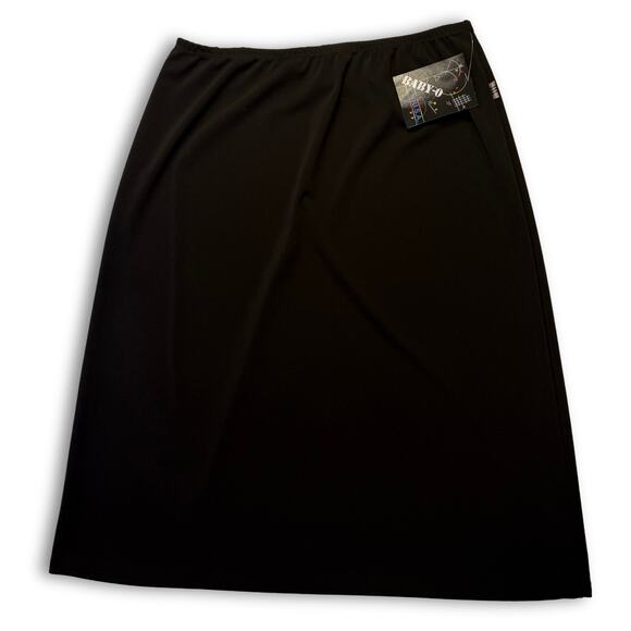 New With Tags Vintage Baby-O A-Line Black Skirt | Women's 16 - Picture 1 of 7